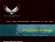 Tablet Screenshot of metalmusicbookings.com